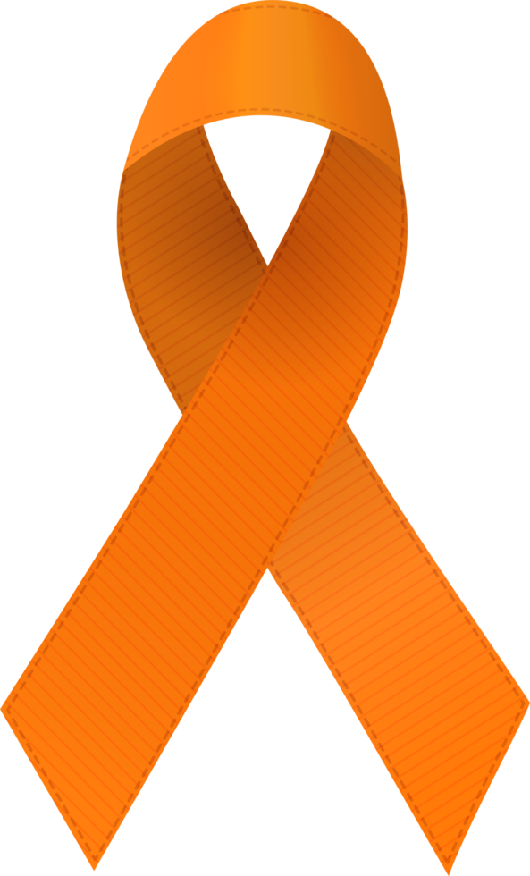 cinta naranja signo de cáncer de riñón png