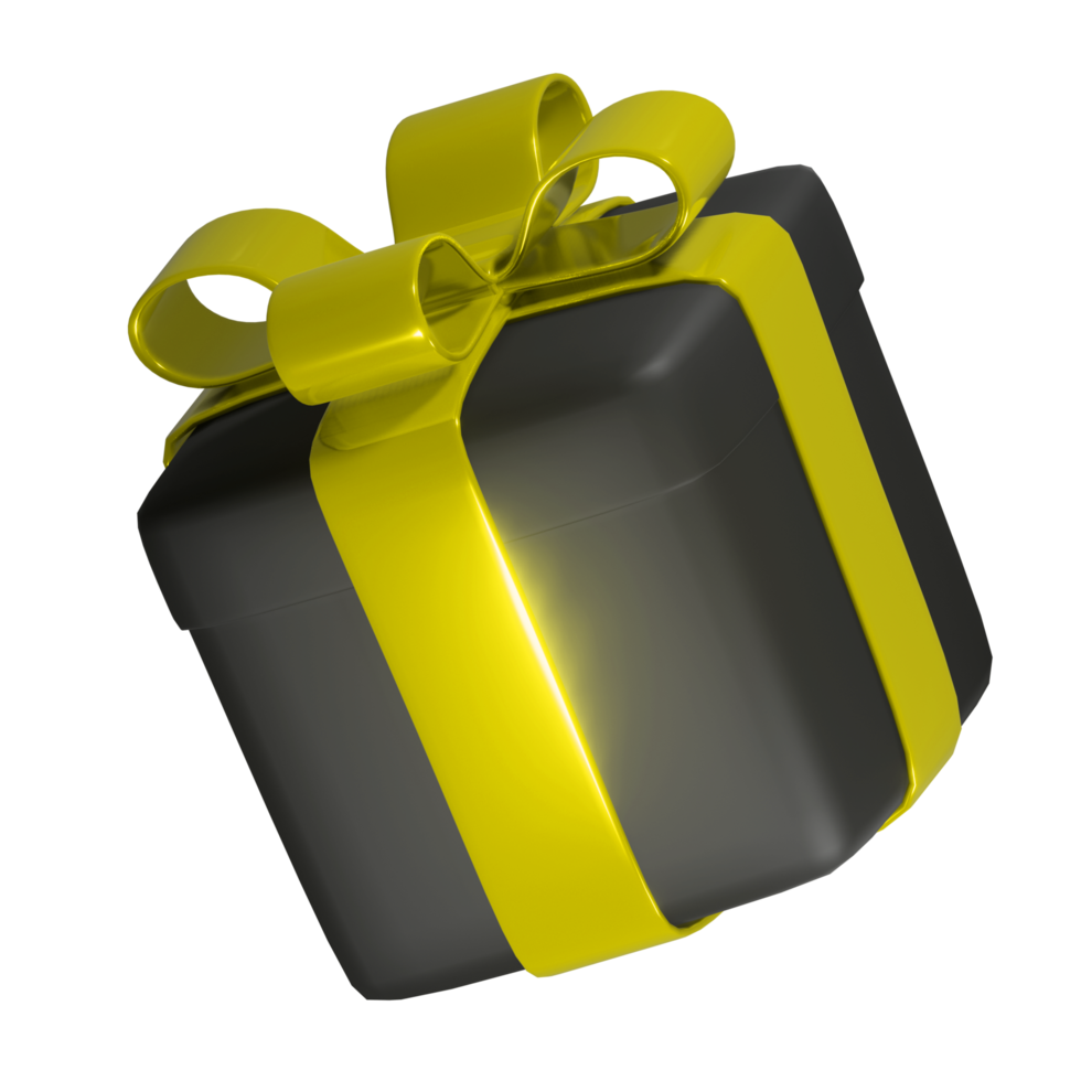 Realistic 3D Gift Box Cutout png