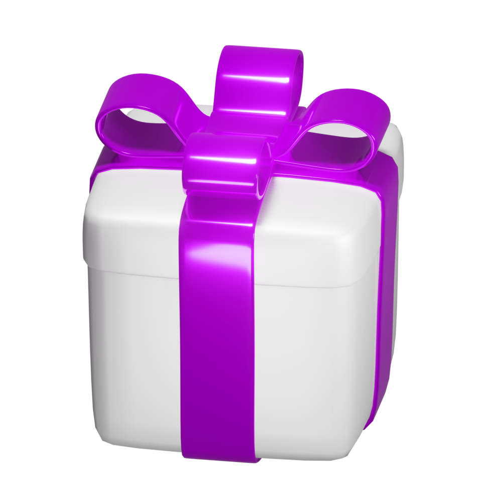 Realistic 3D Gift Box Cutout png