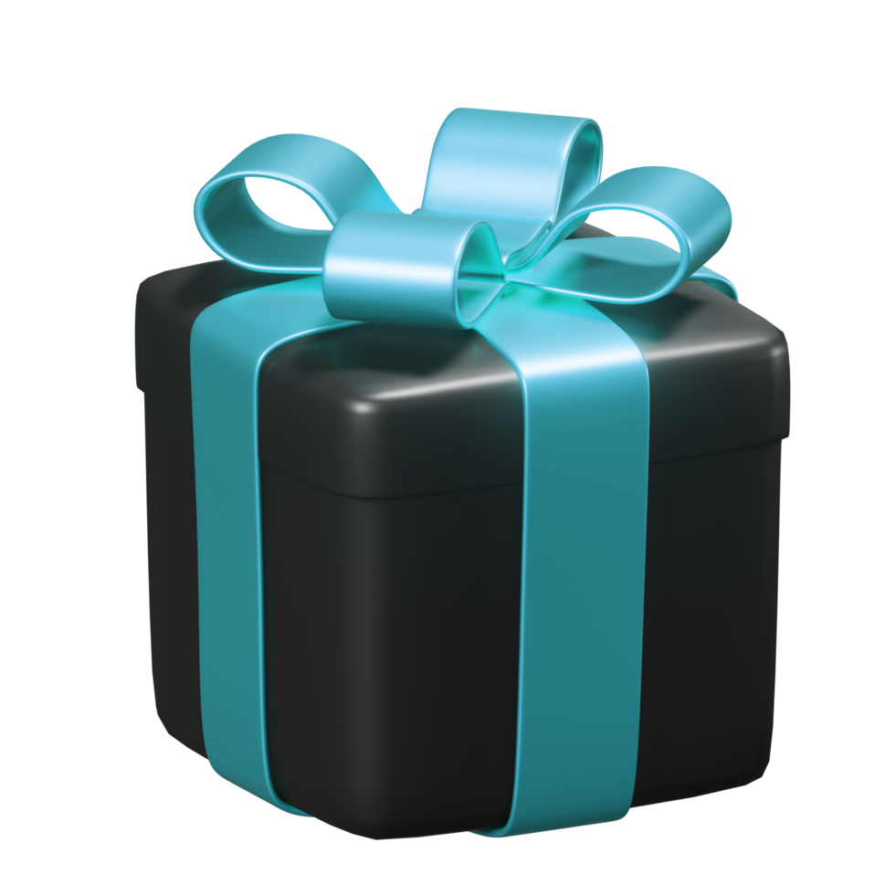 Realistic 3D Gift Box Cutout png