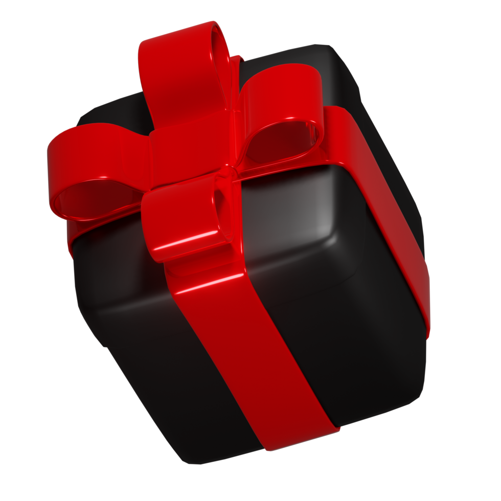 découpe de boîte cadeau 3d réaliste png