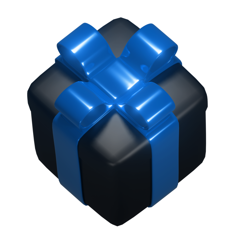 découpe de boîte cadeau 3d réaliste png