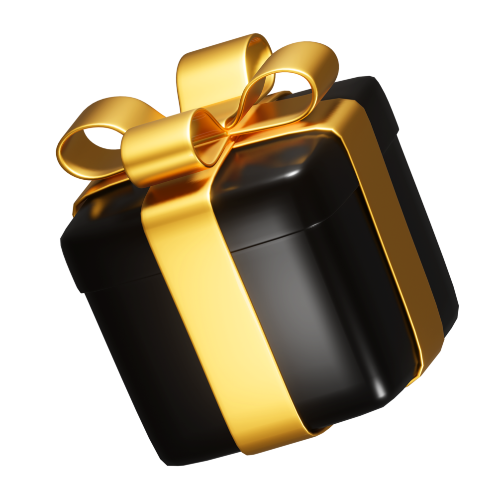 Realistic 3D Gift Box Cutout png