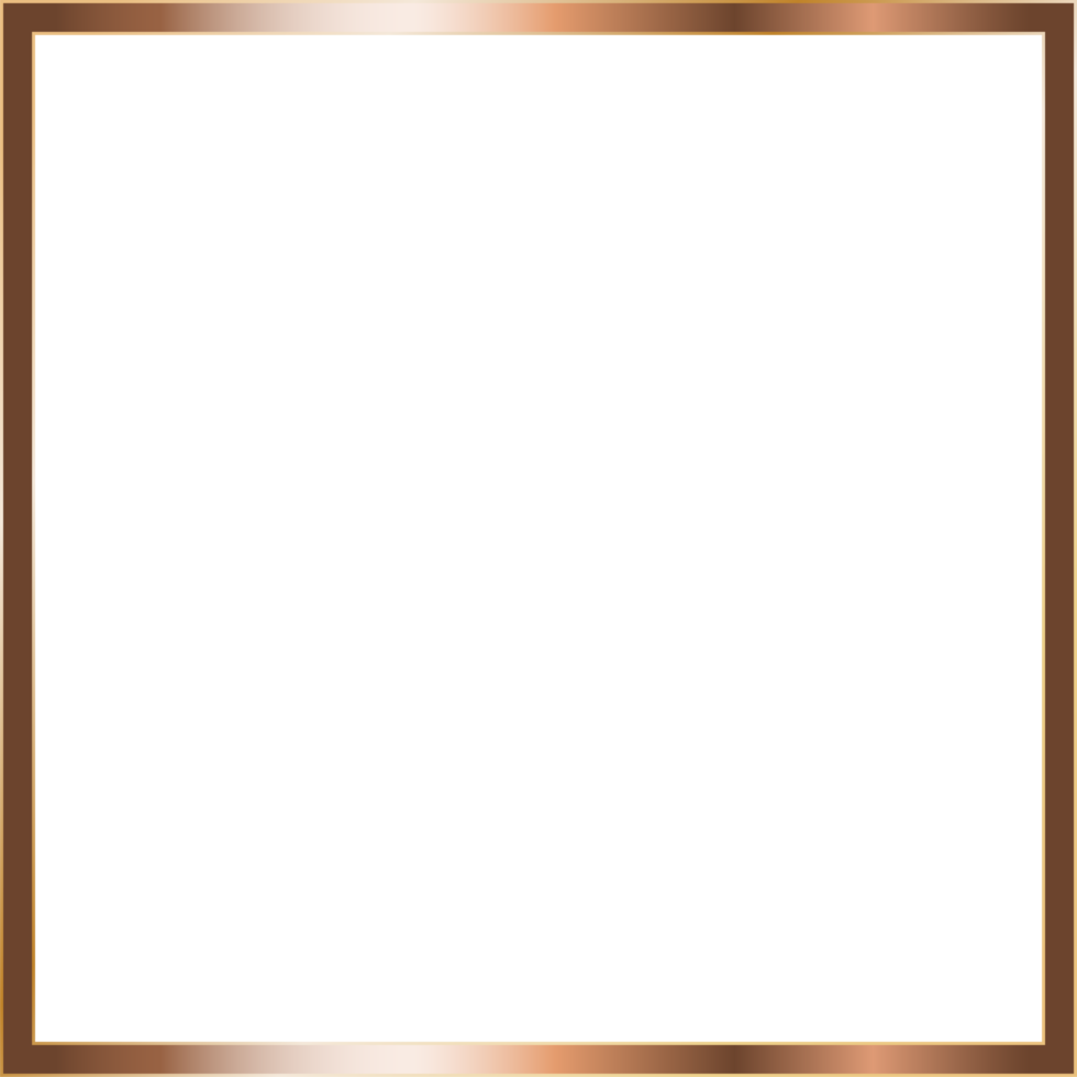 vierkant gouden frame vierkant PNG with Transparent Background