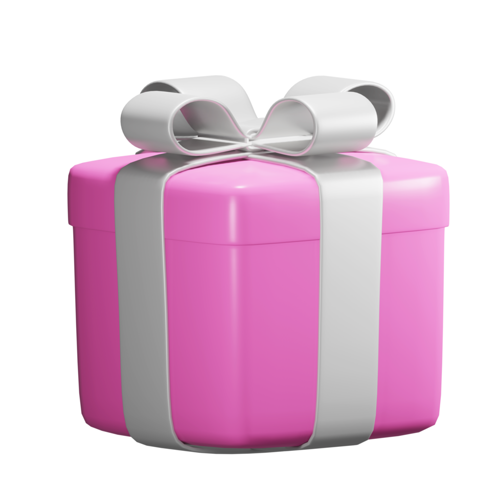 Realistic 3D Gift Box Cutout png