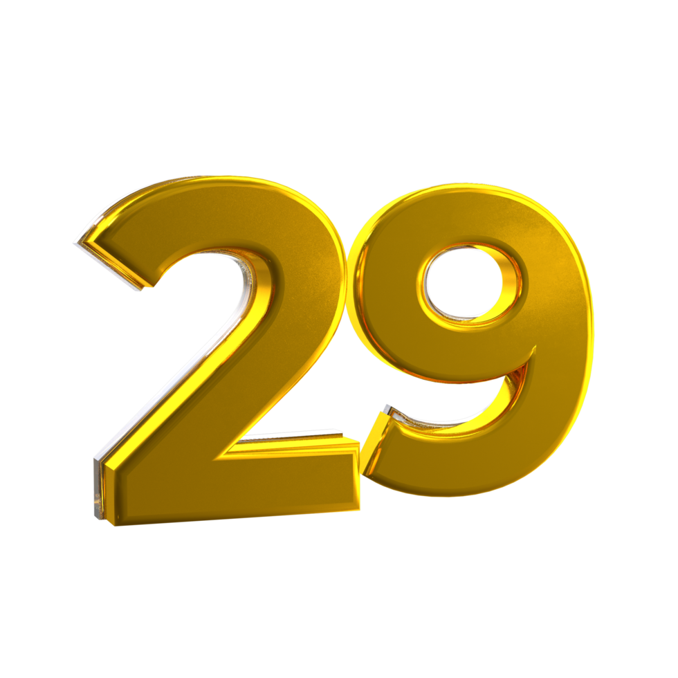 mentale giallo colore 29 3d numero png