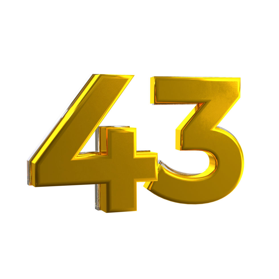 couleur jaune mental 43 numéro 3d png