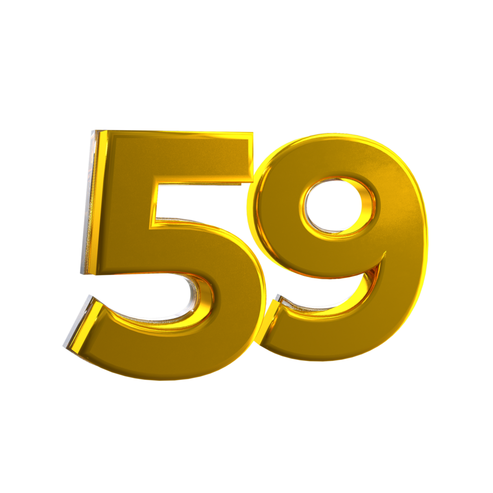 mentale giallo 59 3d numero png