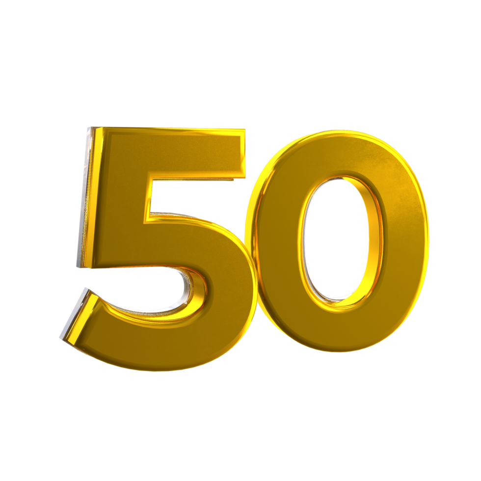 mentale giallo colore 50 3d numero png