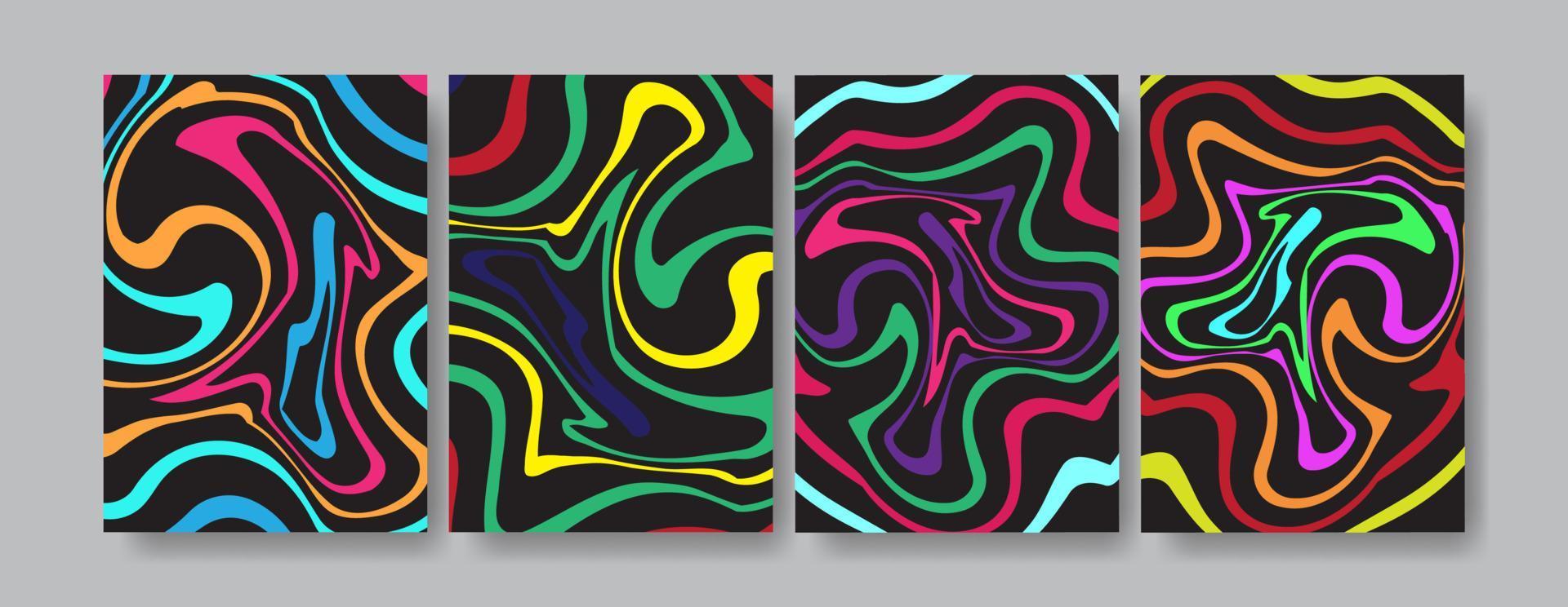 Colorful Wave Background Template Design For Poster Design, Flyer, And Design Promotion vector