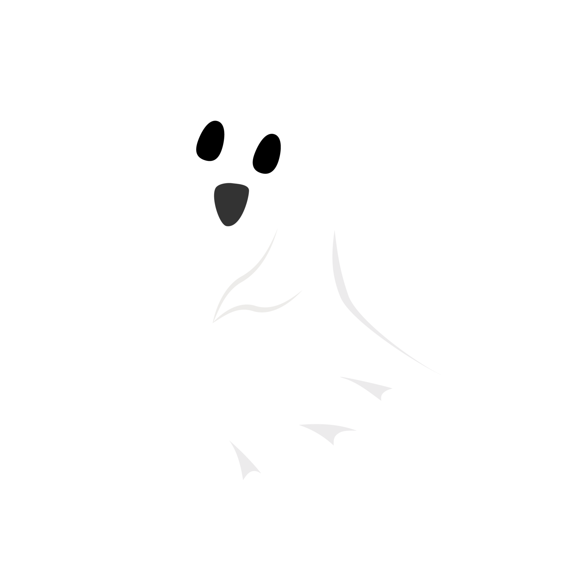 Halloween bonito e feliz fantasma branco png em um fundo