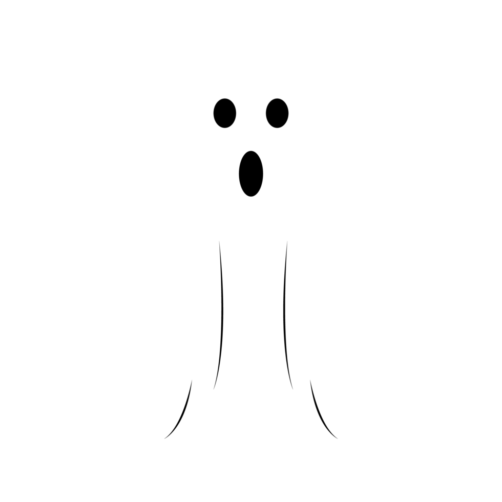 Halloween scary ghost PNG on a transparent background. Halloween white  ghost party element PNG image. Ghost design with a scary face. Ghost with  abstract shapes. 11016936 PNG