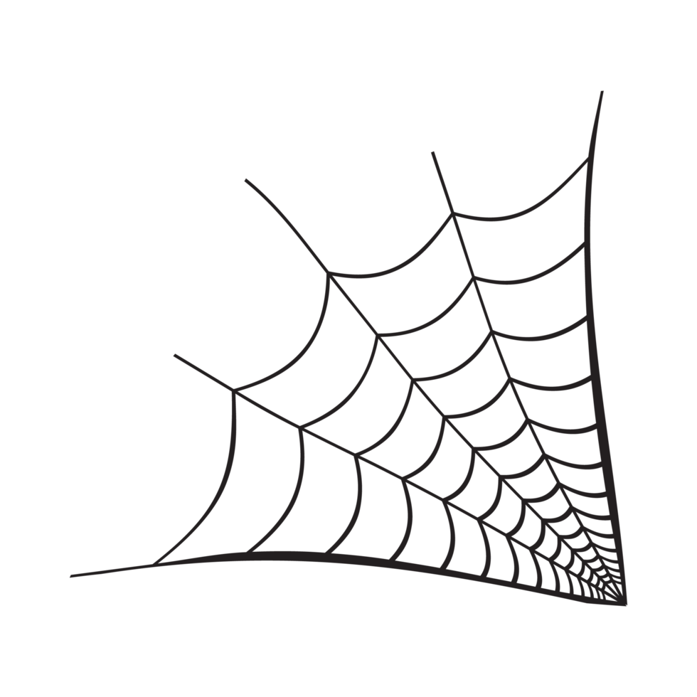 web design de aranha preta assustadora em um fundo transparente. imagem de halloween de algumas teias de aranha pretas. silhueta de teia de aranha assustadora velha com cor preta. png