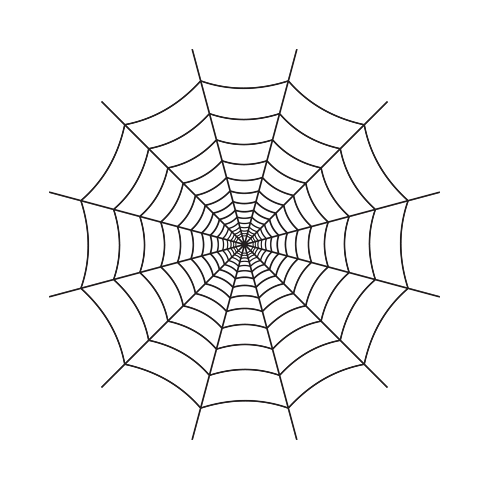 halloween gruselige spinnennetze png. Halloween-Bild einer Spinnennetz-Silhouette. altes gruseliges spinnennetzdesign mit schwarzer farbe. png