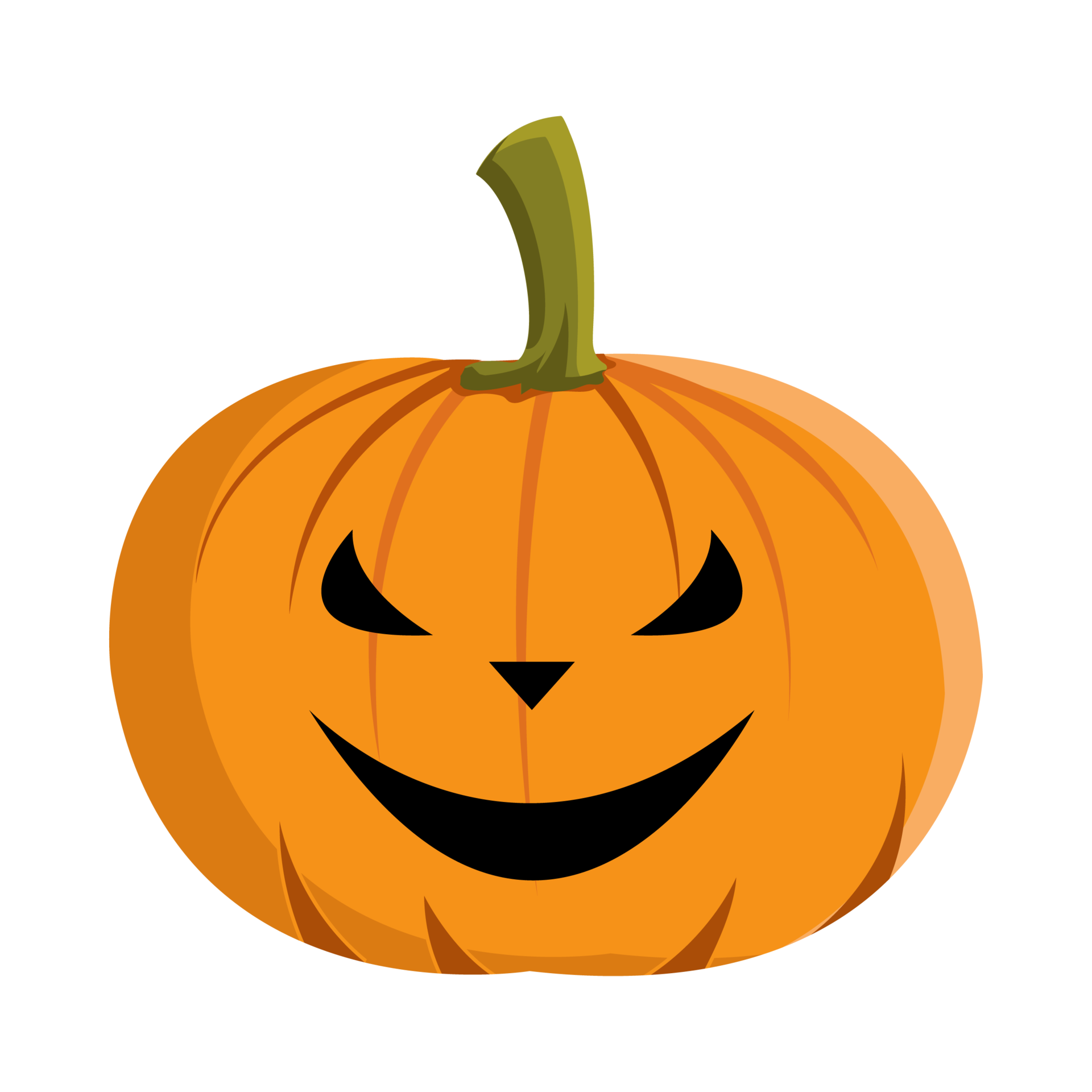 Vetor Isolado Halloween Elemento Laranja Assustador Abóbora PNG