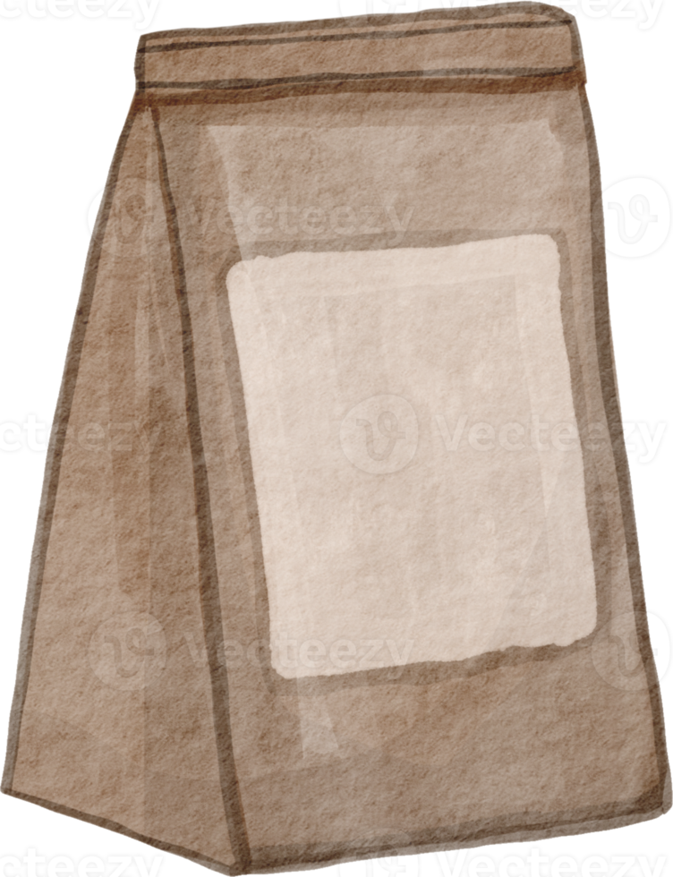 Watercolor Paper Bag png