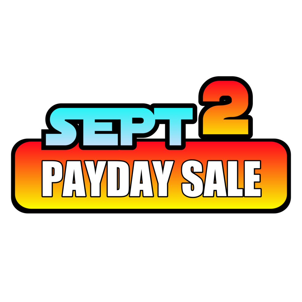 banner de 2 de setembro de venda do dia de pagamento, colorido com fundo transparente png