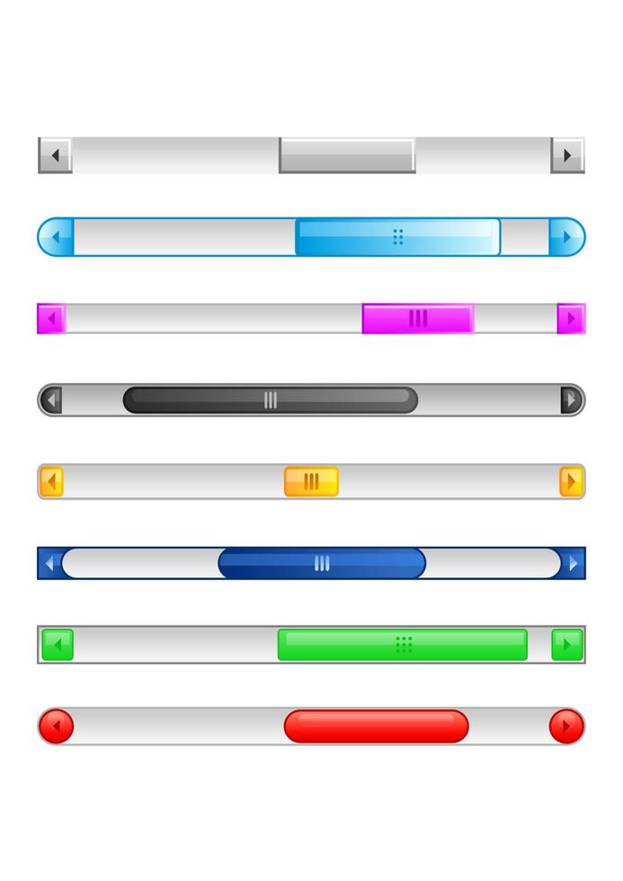 Sliders and scroll buttons vector