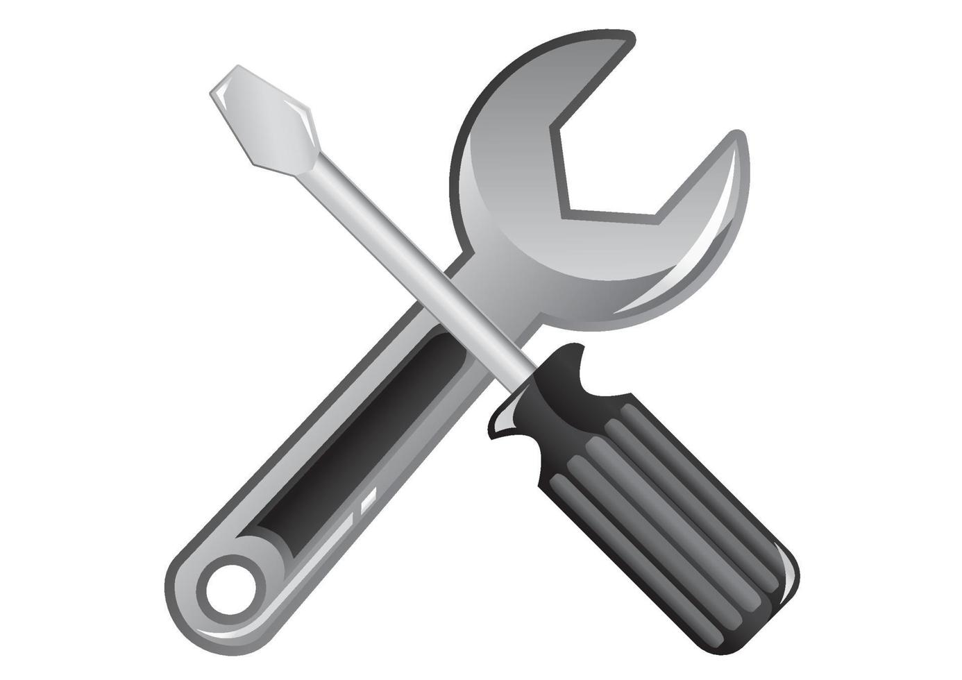 Wrench and screwdriver vector