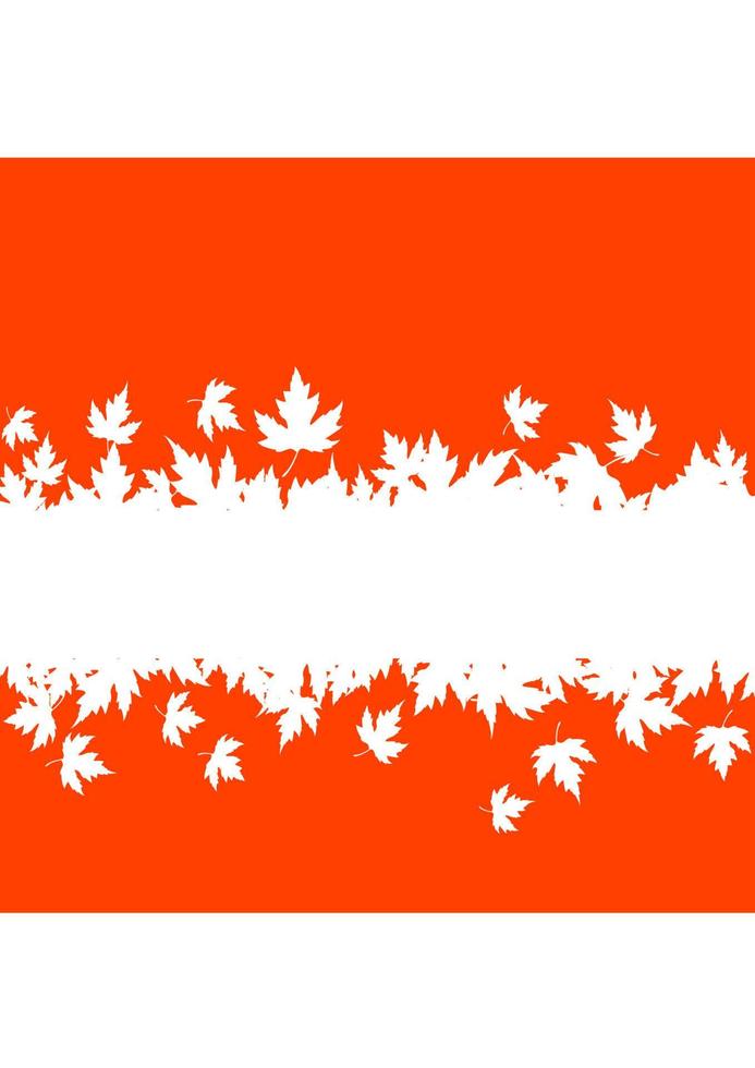 Autumn leaves background with plank border vector