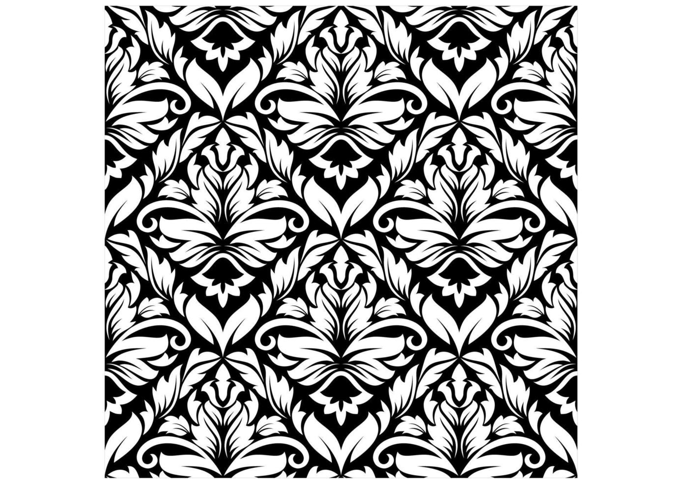 Damask seamless pattern vector
