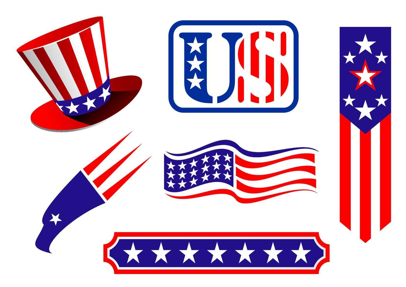 American patriotic symbols vector