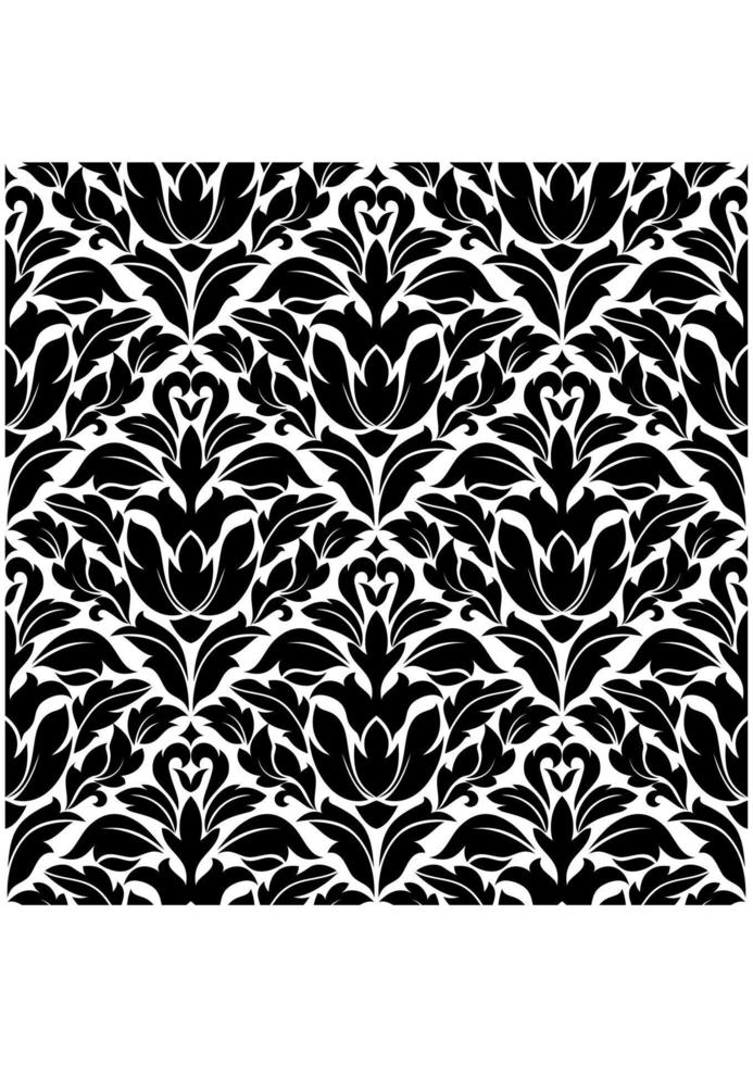 Damask seamless pattern background vector