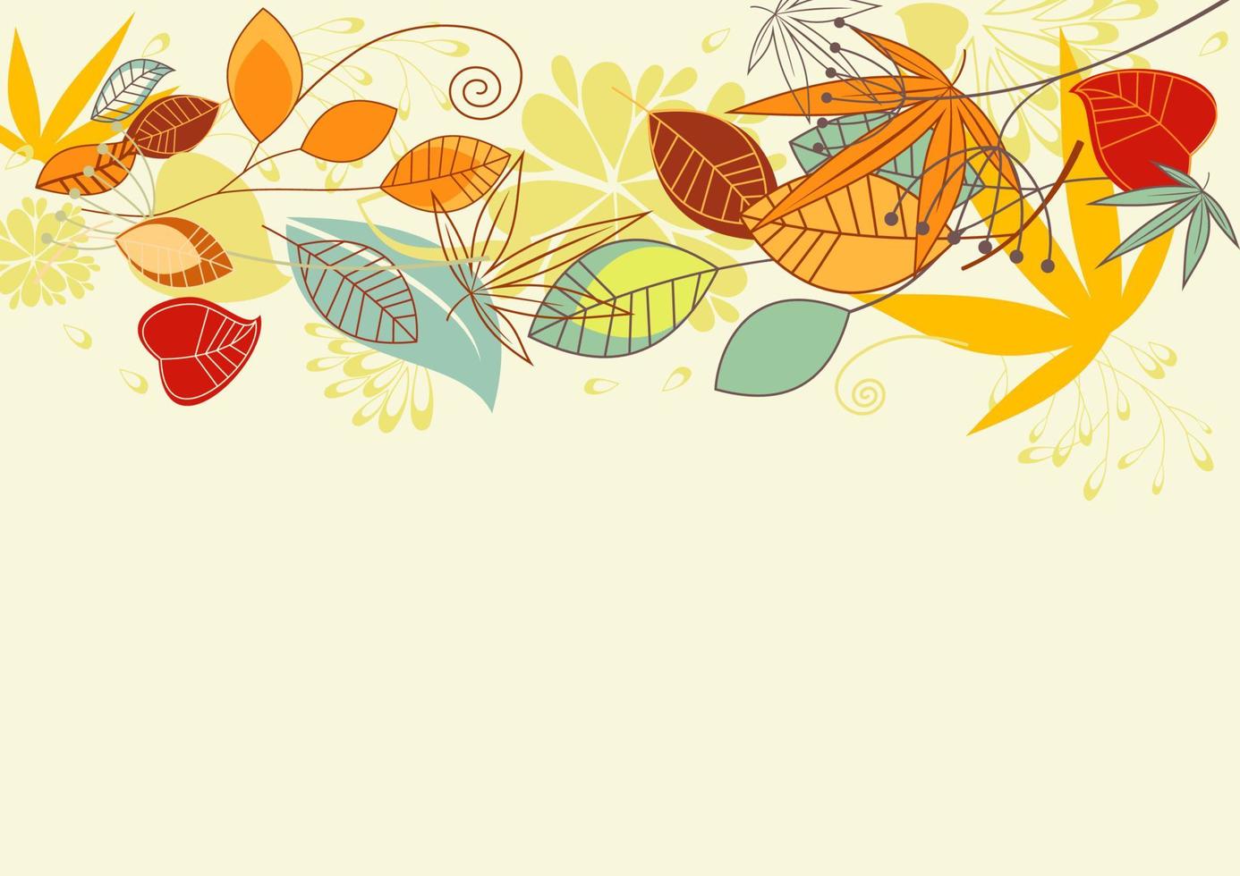 Autumn leaves background vector