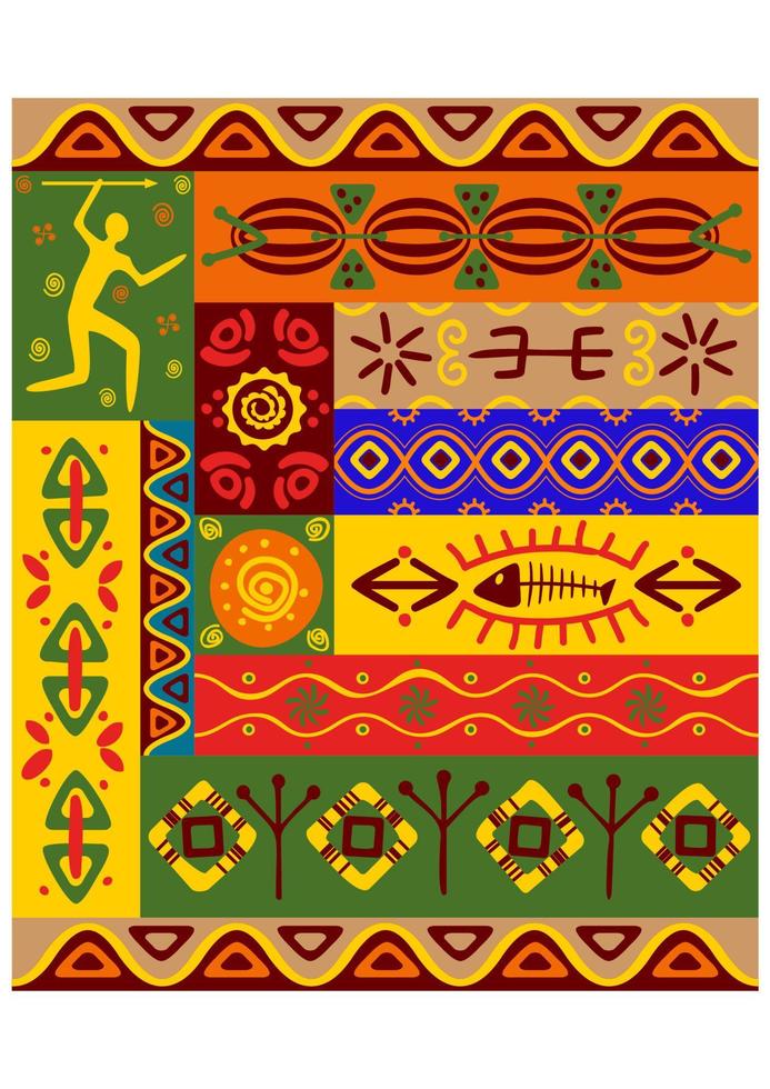 Ethnic patterns and ornaments vector