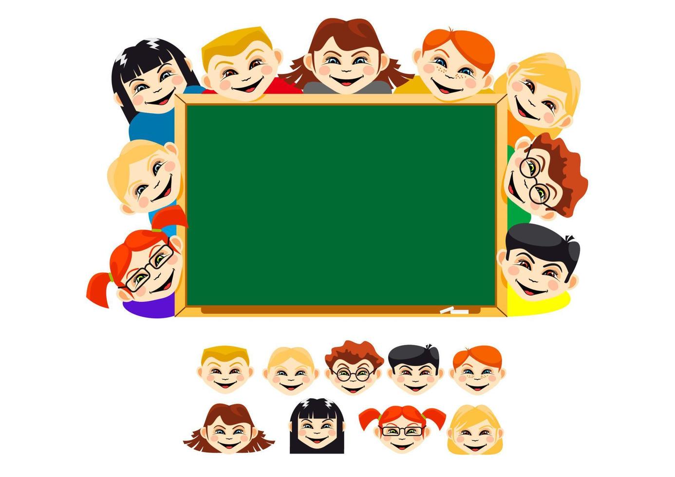 Childrens in school vector