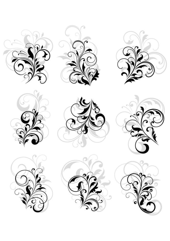 Flourish design elements vector