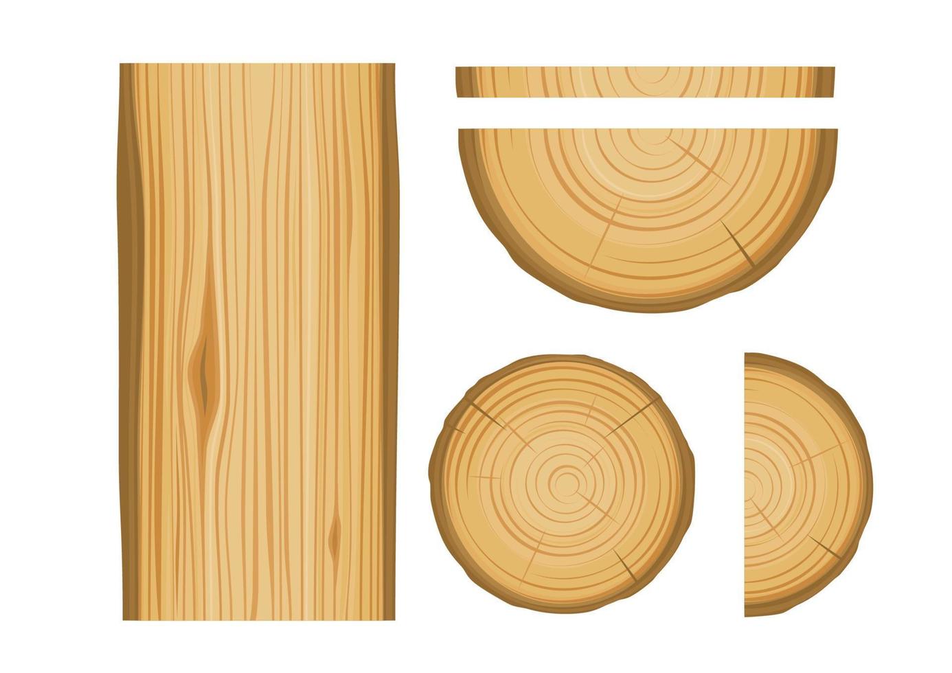 textura de madera y elementos vector