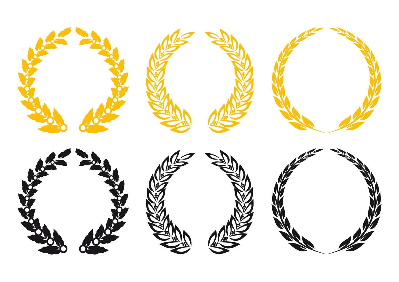 Set of laurel wreaths vector