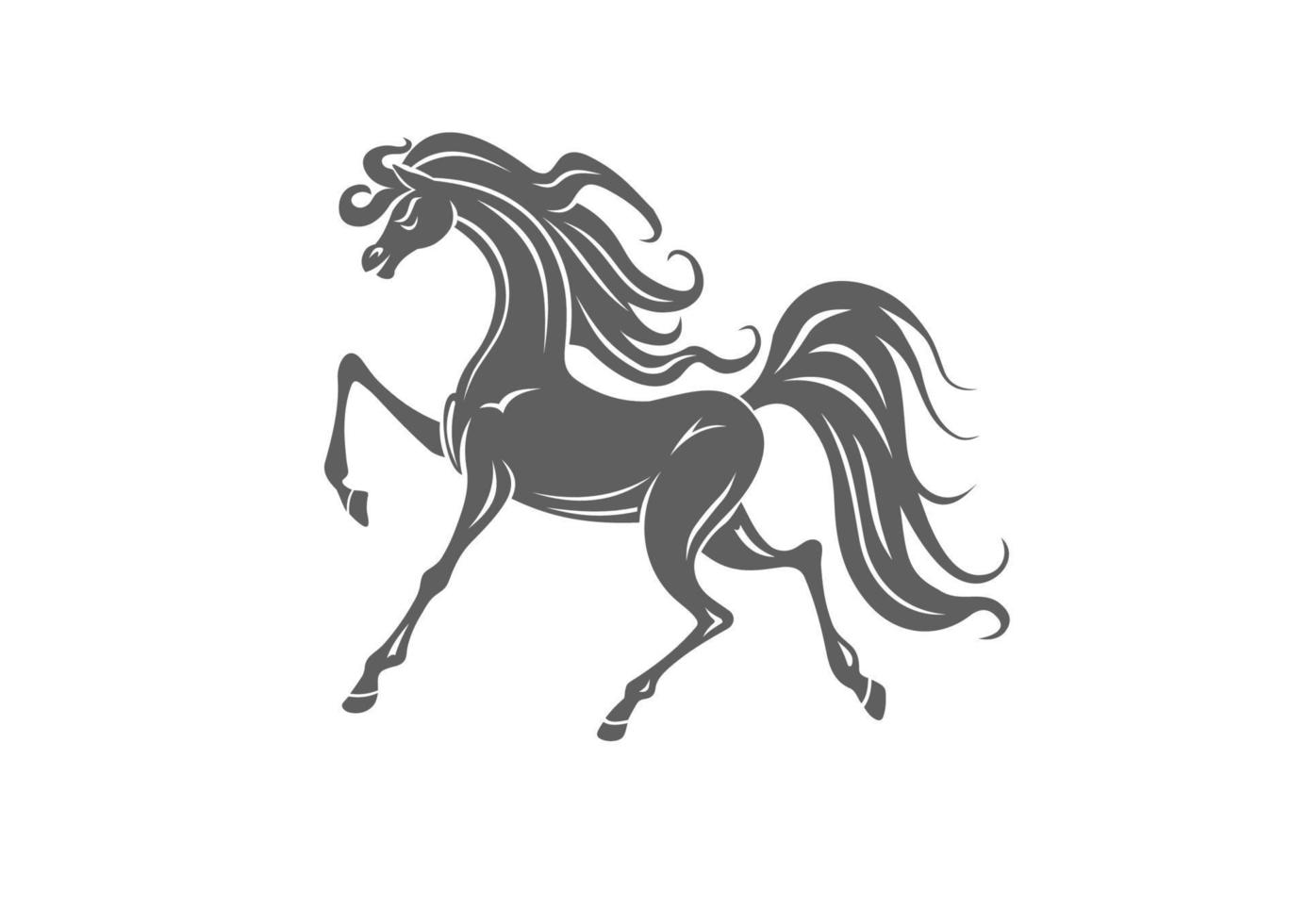 potro de caballo salvaje vector