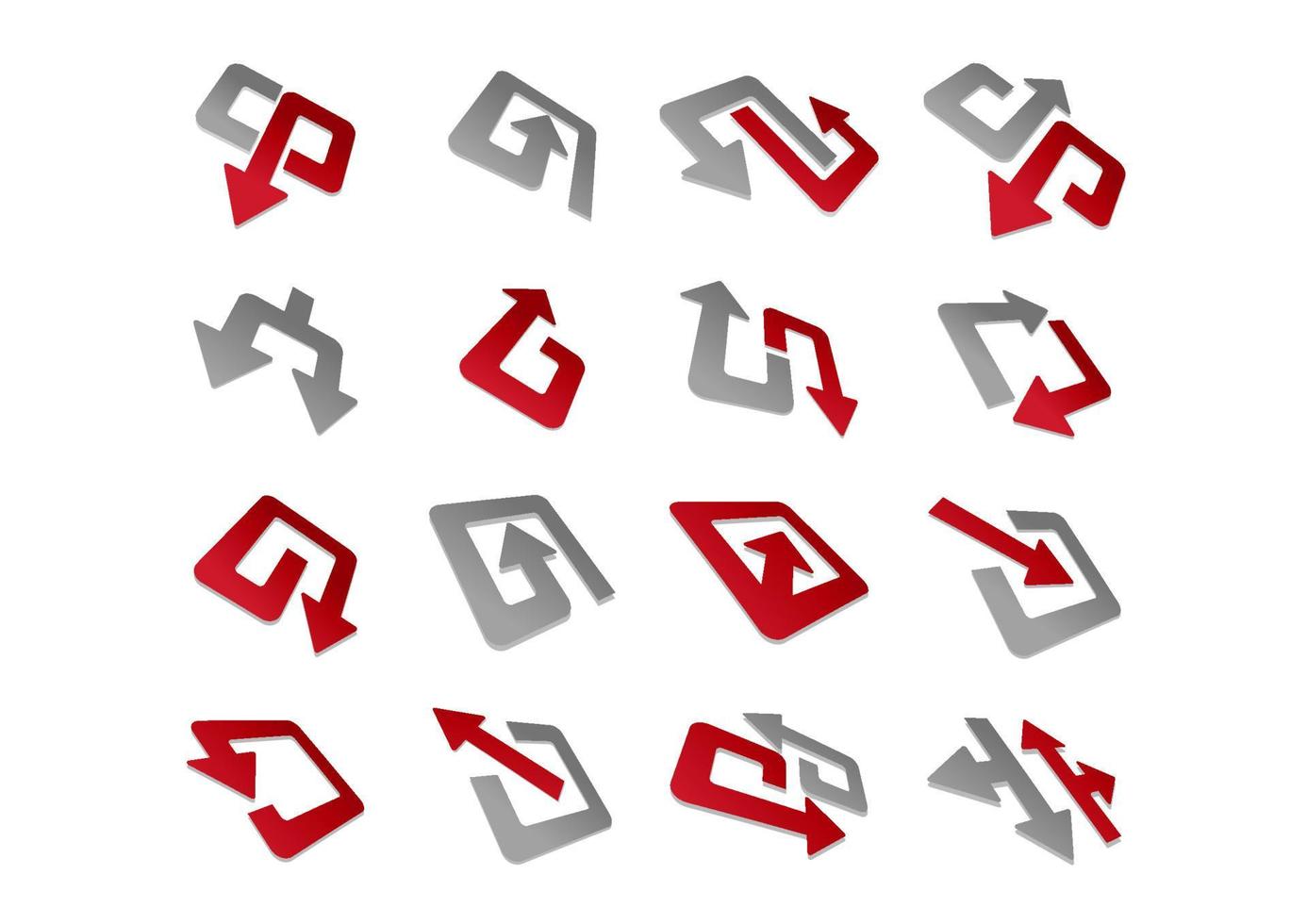 Arrow symbols and signs vector