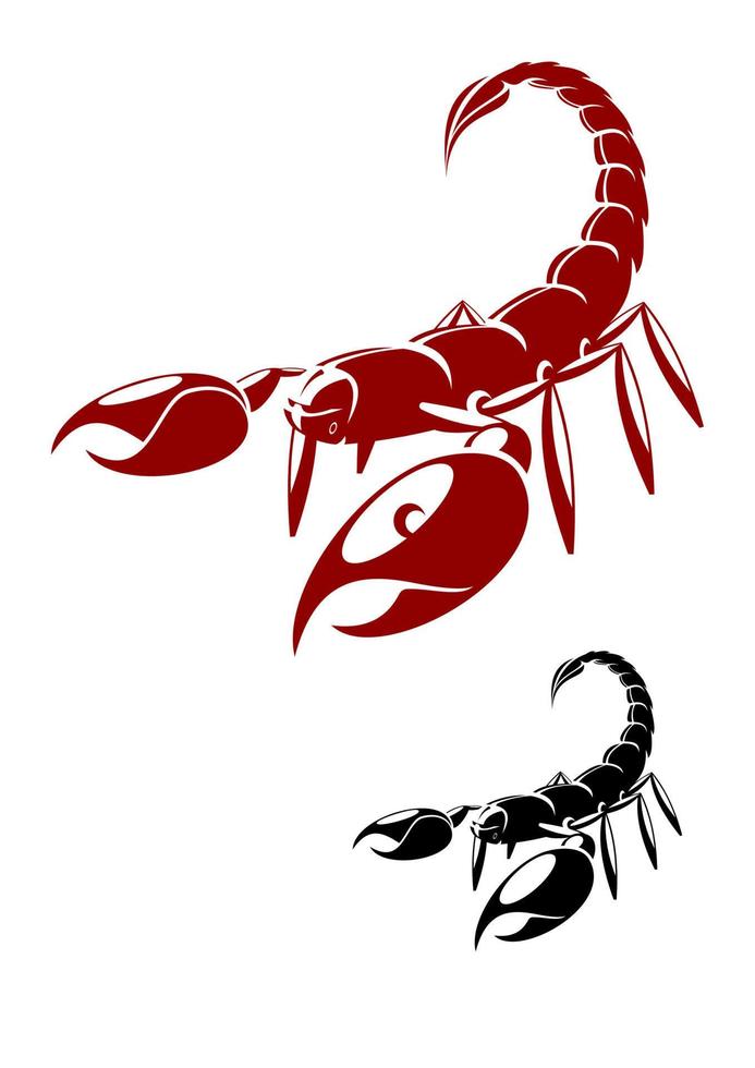 Scorpion tattoo or mascot vector