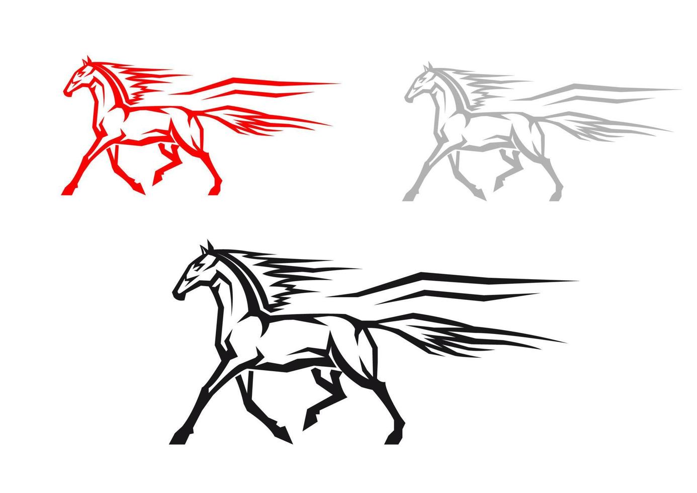 Fast mustang horse vector