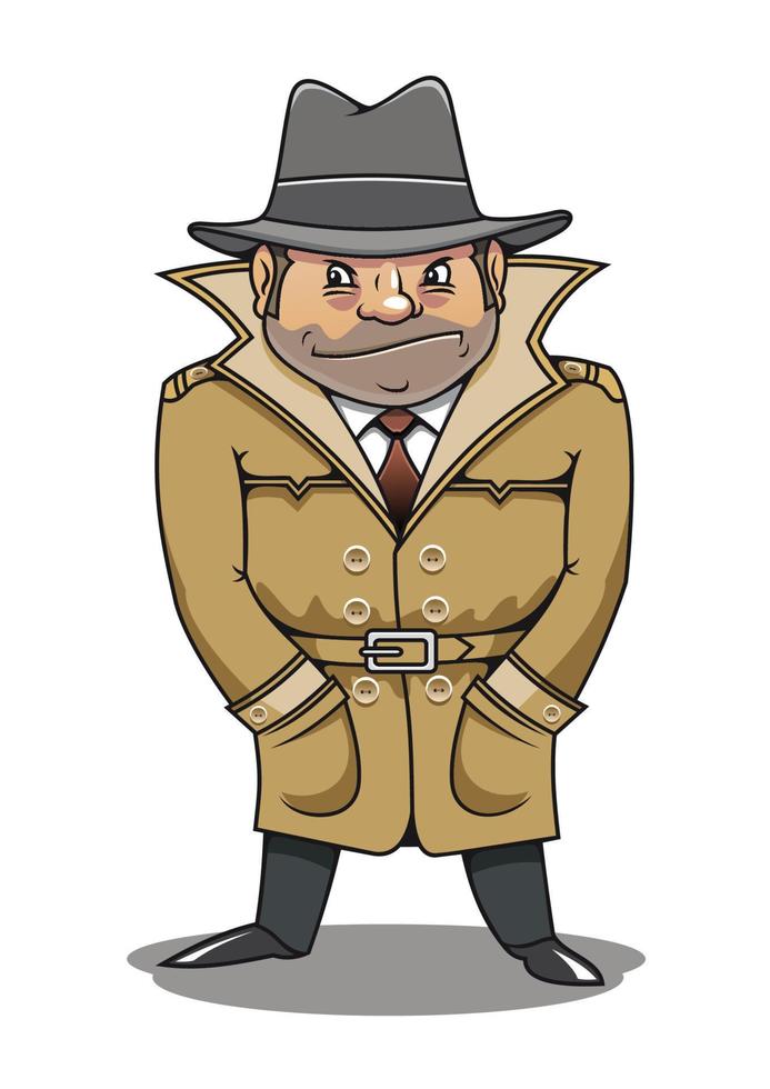 agente detective o espía vector