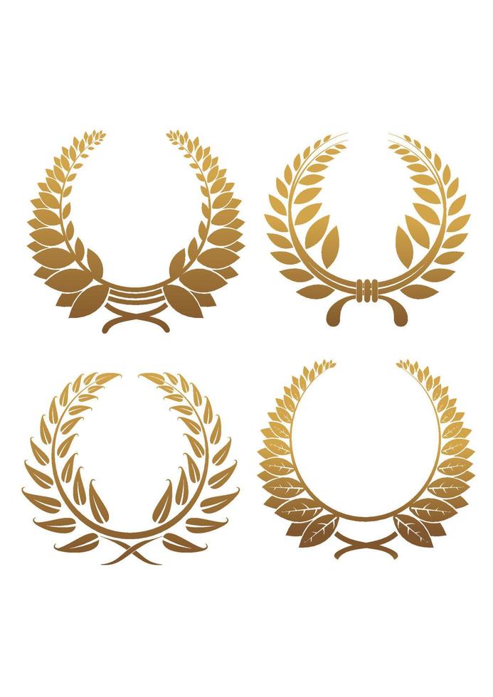 Set of laurel wreaths vector