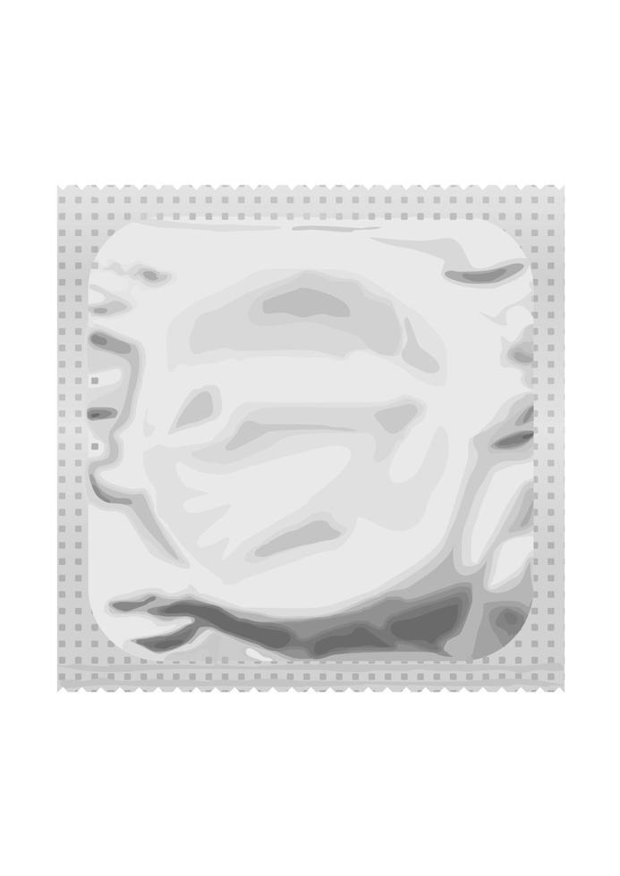 Realistic isolated condom package vector