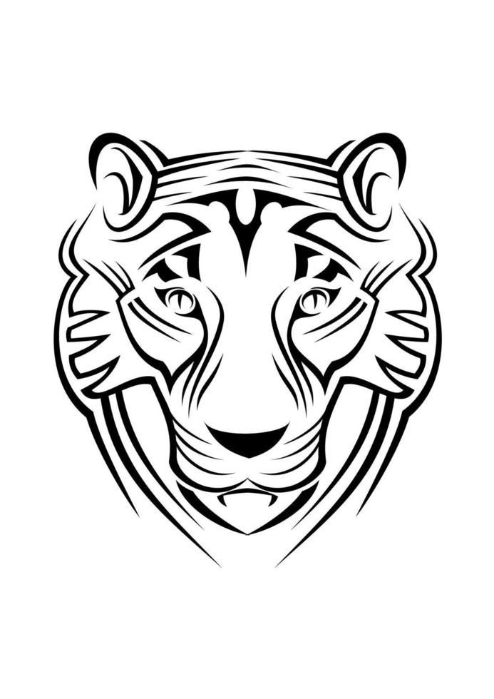 Tiger head mascot vector