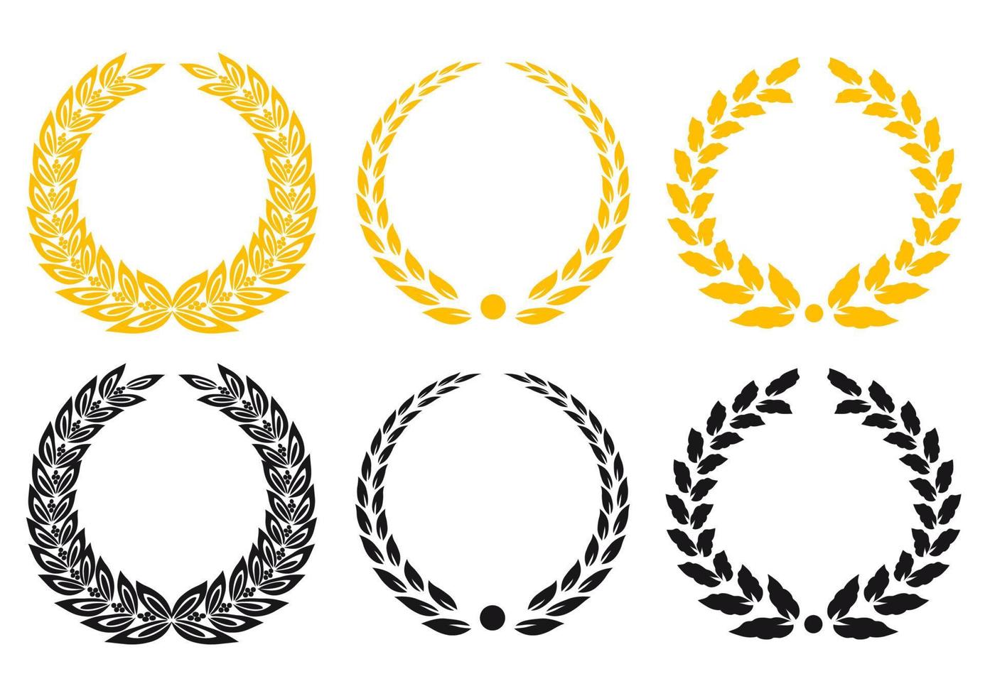 Set of laurel wreaths vector