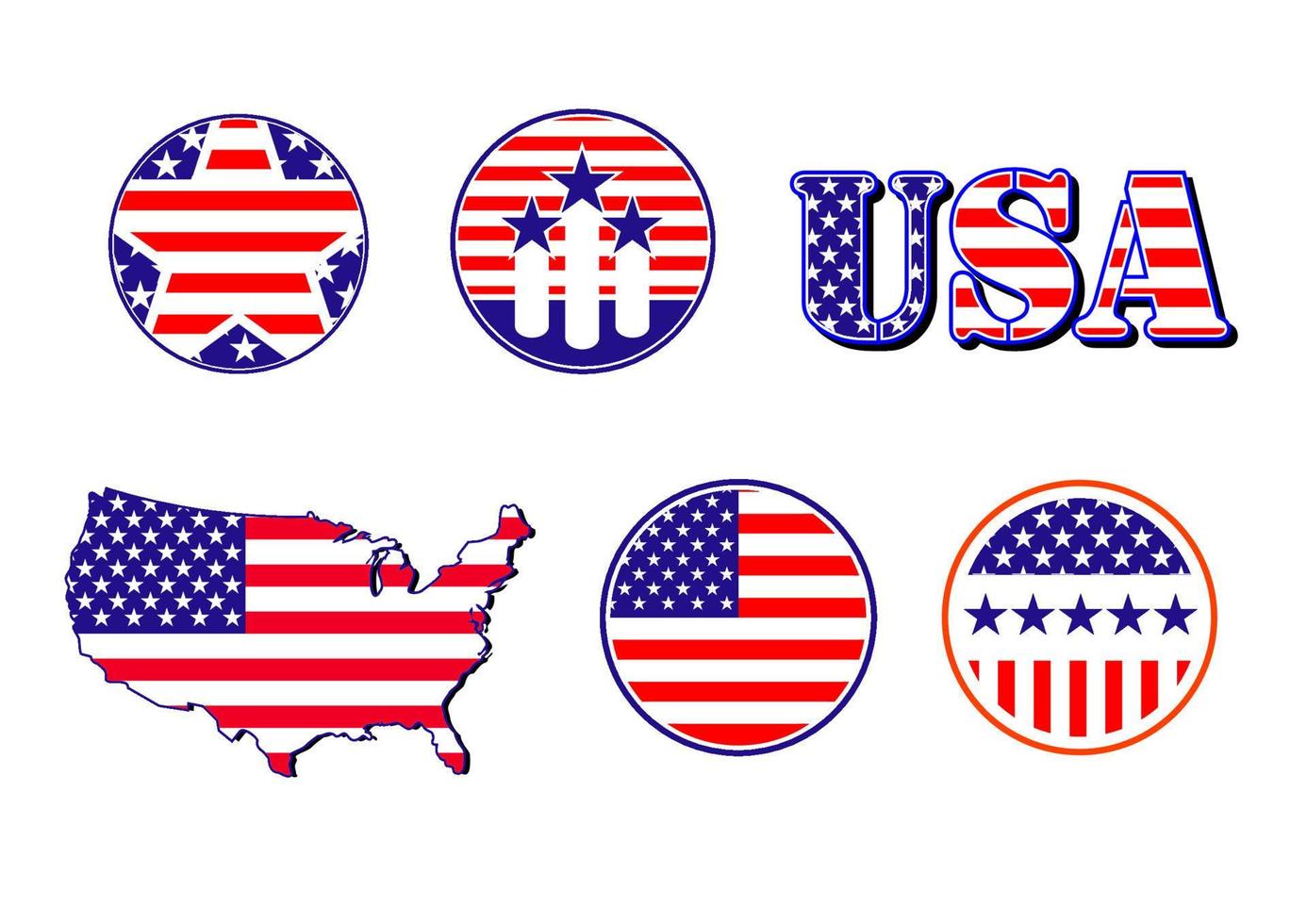 American patriotic symbols vector