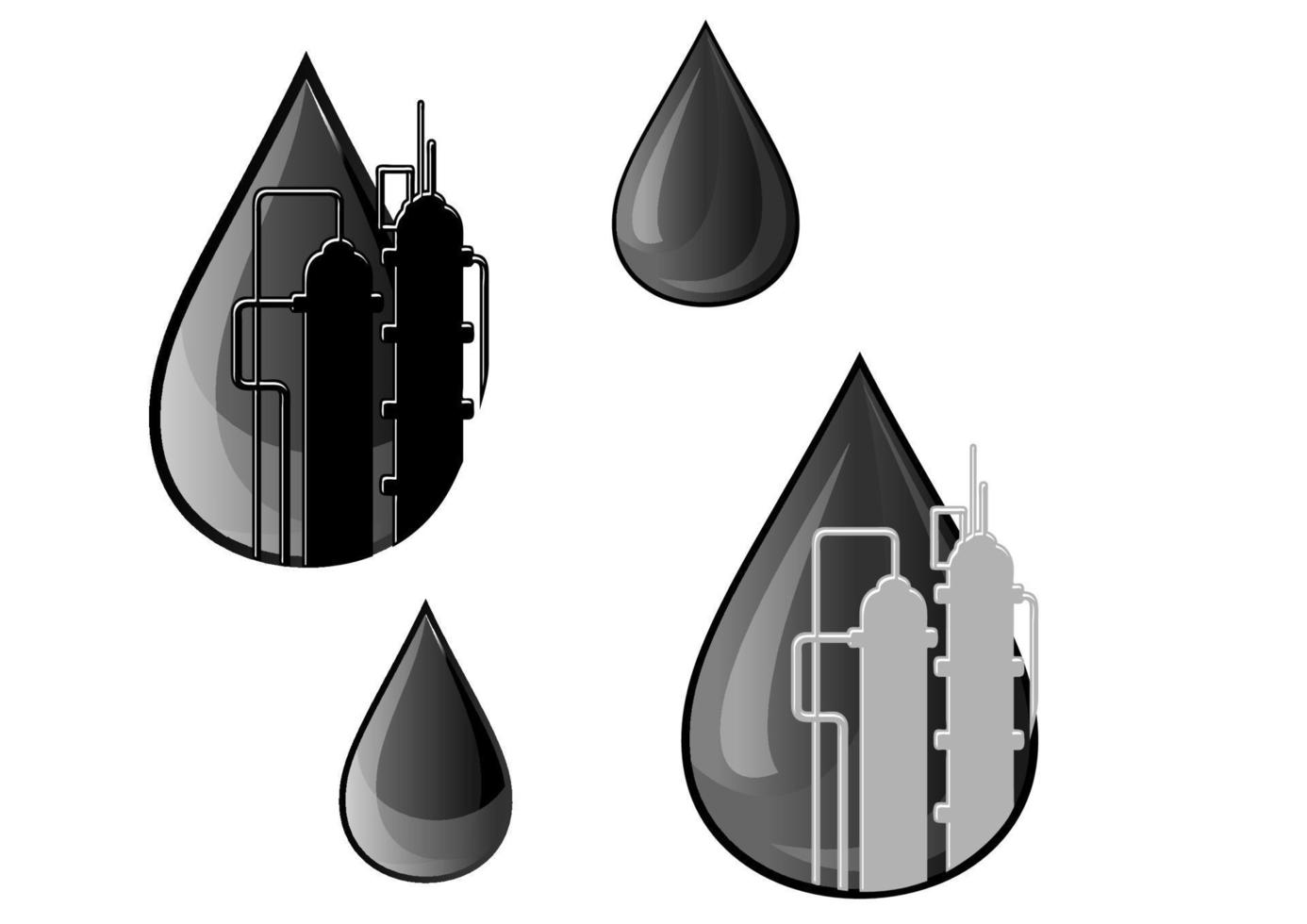 Oil and gasoline symbols vector