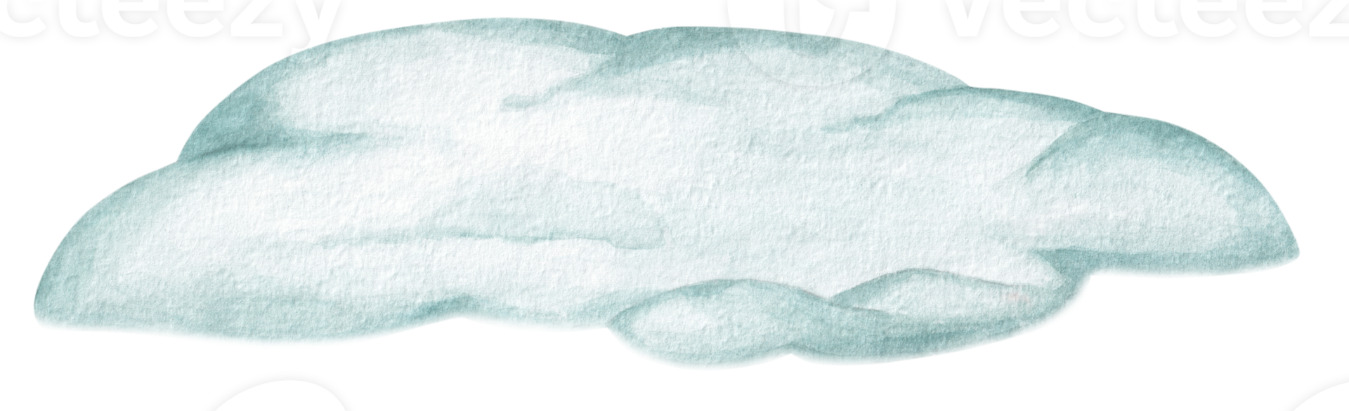 Watercolor illustration of snow drift in winter png