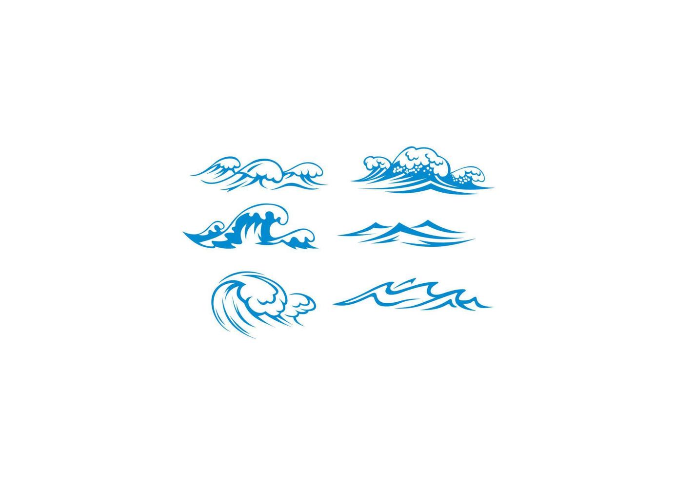 Ocean and sea waves vector