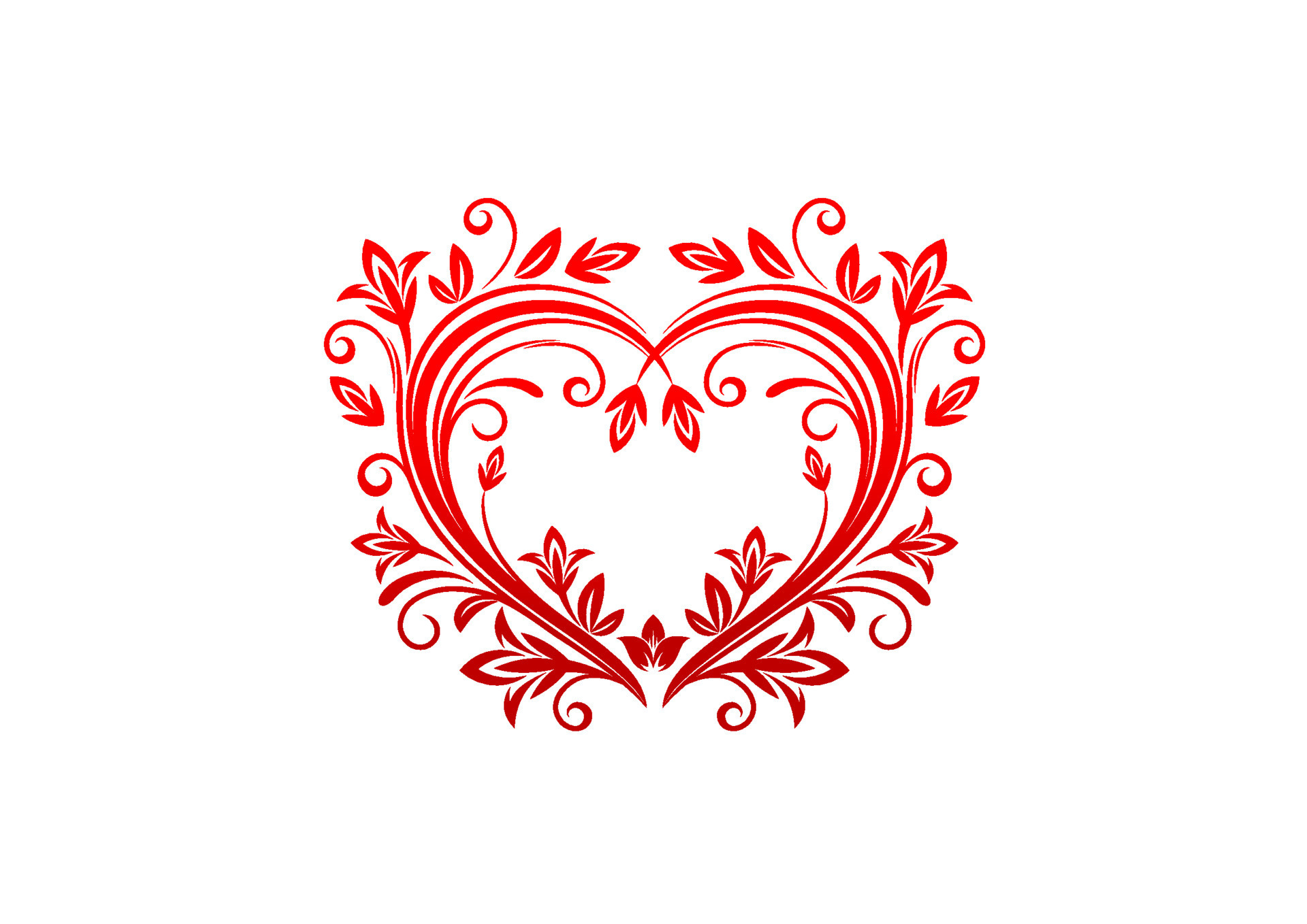 Valentine heart in floral style 11017595 Vector Art at Vecteezy