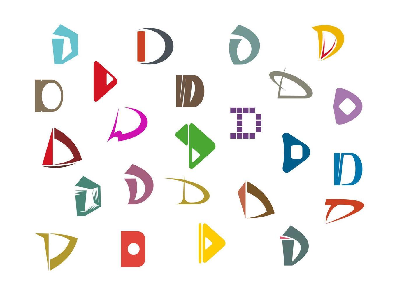 Alphabet letter D vector