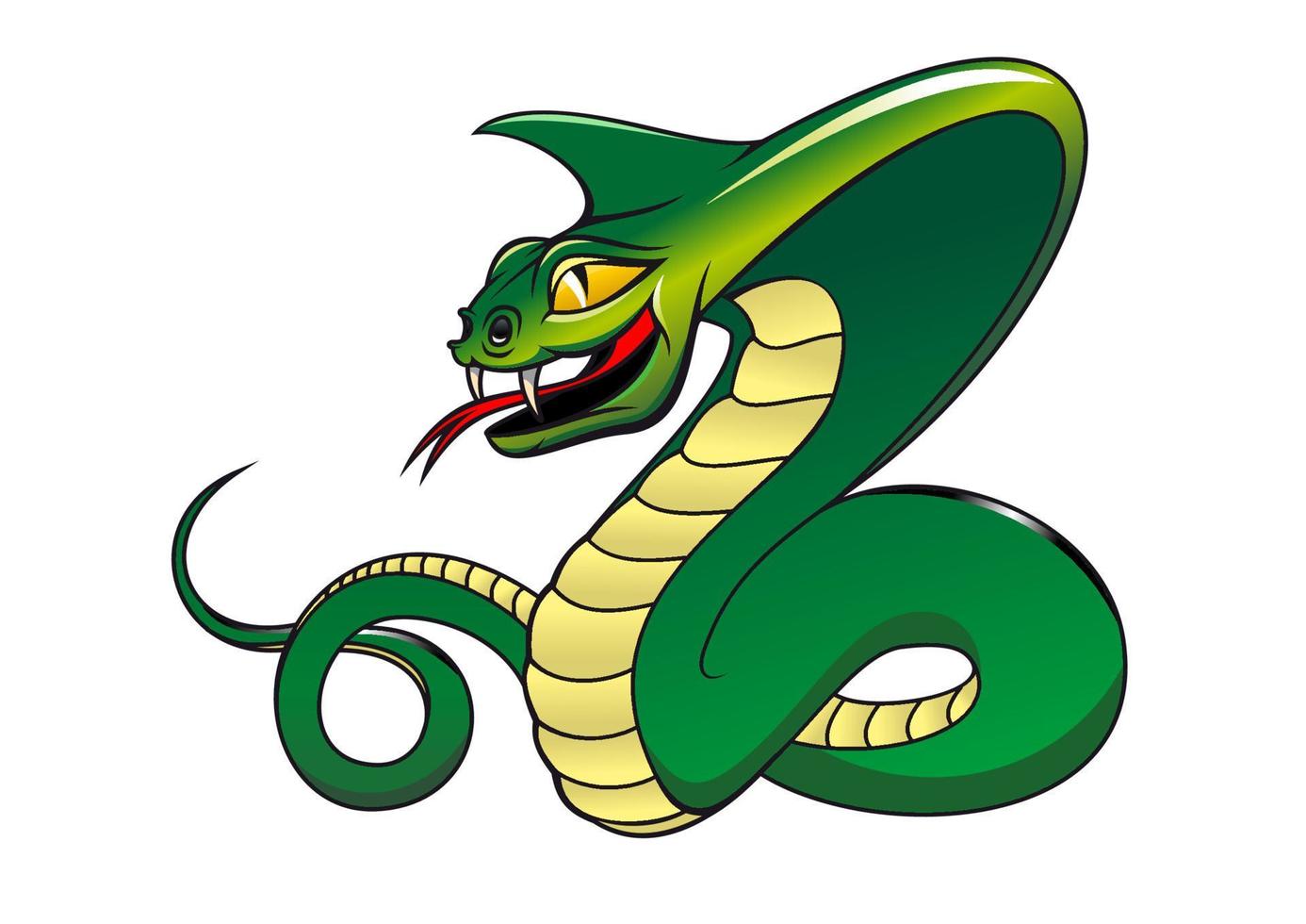 Danger green cobra vector