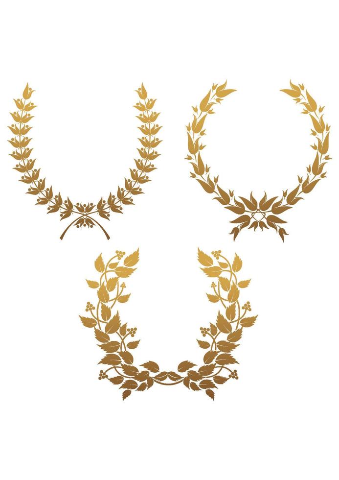 Set of laurel wreaths vector